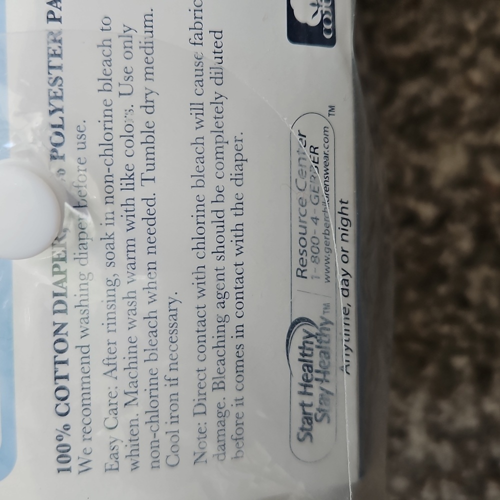 Cloth Diapers 12-Pack Gerber White 3-ply Multi-Purpose - Picture 6 of 6